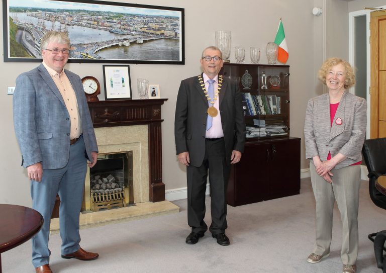 AILG President Cllr. Mick Cahill, Vice President Cllr. Anne Colgan pictured at the official launch of the AILG/CCMA Elected Members counselling & welfare services with Michael Walsh, Chair of the CCMA