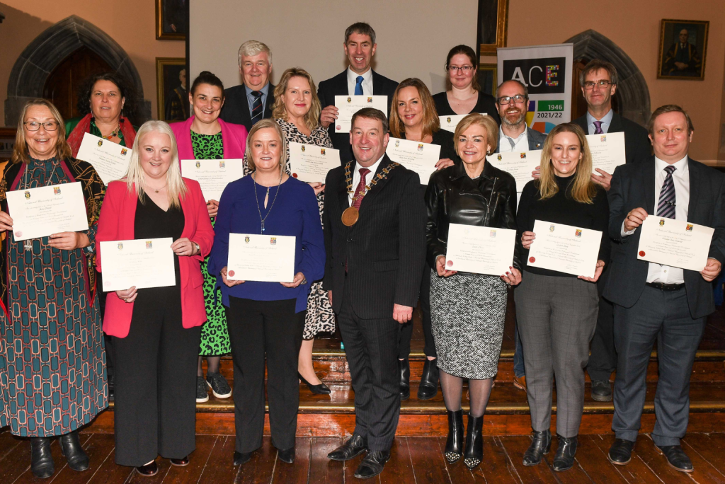 Councillor graduates of the AILG-UCC Climate Action Course pictured with former AILG President Cllr. Pat Fitzpatrick