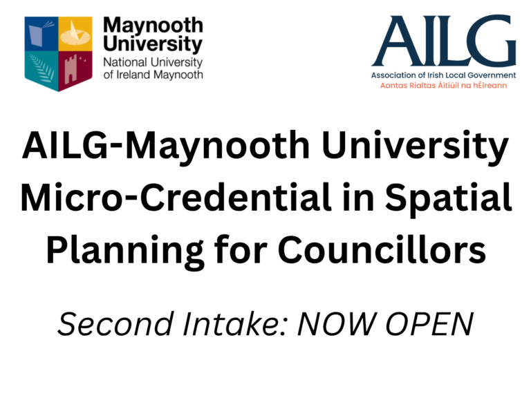 AILG-Maynooth University Micro-Credential in Spatial Planning for Councillors